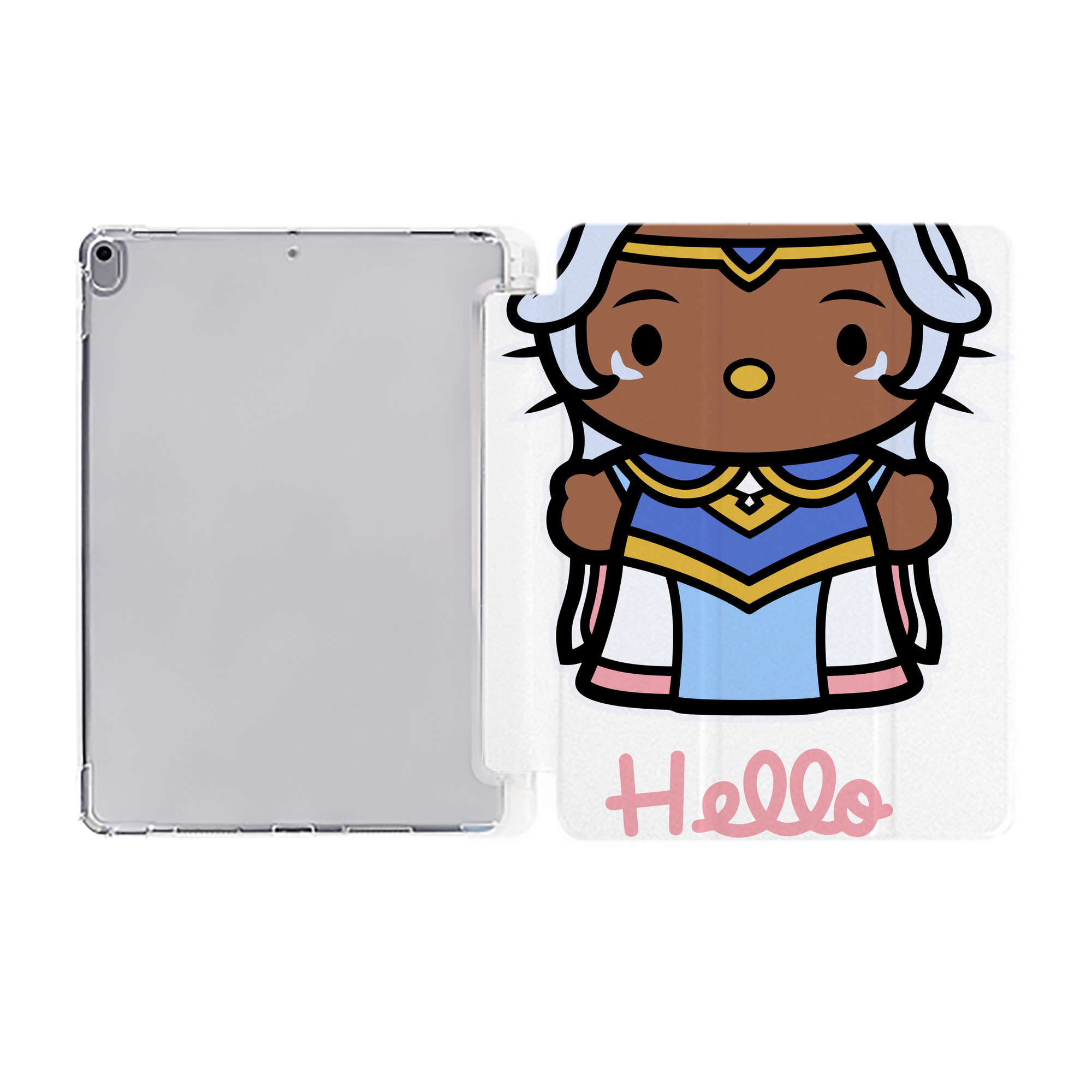（画像用） Hello Kitty ハローキティ IPad ケース ペン収納付き 三つ折りスタンド PUレザー×シリコン 対応機種9.5/10.5/10.9インチ